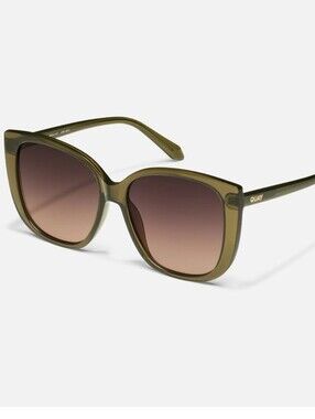 Quay Australia Ever After Sunglasses- Olive Frame/Dark Fawn Lens
